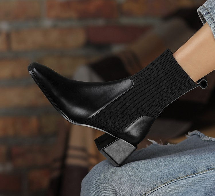 Verona Bota Feminina Texana Western Cano Curto com Malha