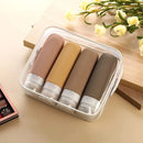 Kit 4 Frascos de Silicone para Viagem – 90ml Antivazamento