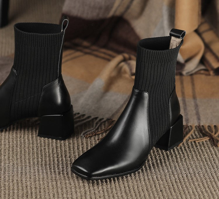 Verona Bota Feminina Texana Western Cano Curto com Malha