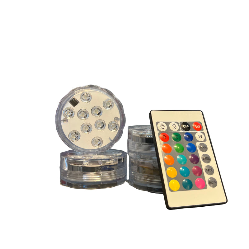 Kit Luminárias de Piscina RGB - Sem Fio Com Controle Remoto