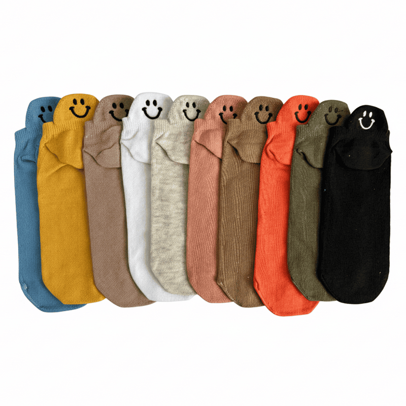Meias Sorrisos Coloridas - 10 pares