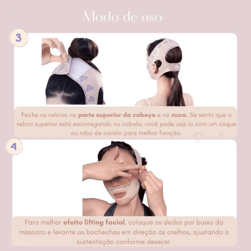 Máscara de Contorno Facial Premium - Suaviza Rugas, Papada e Modela o Rosto