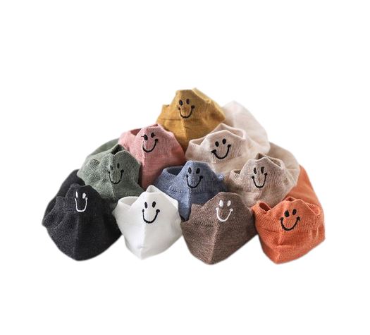 Meias Sorrisos Coloridas - 10 pares