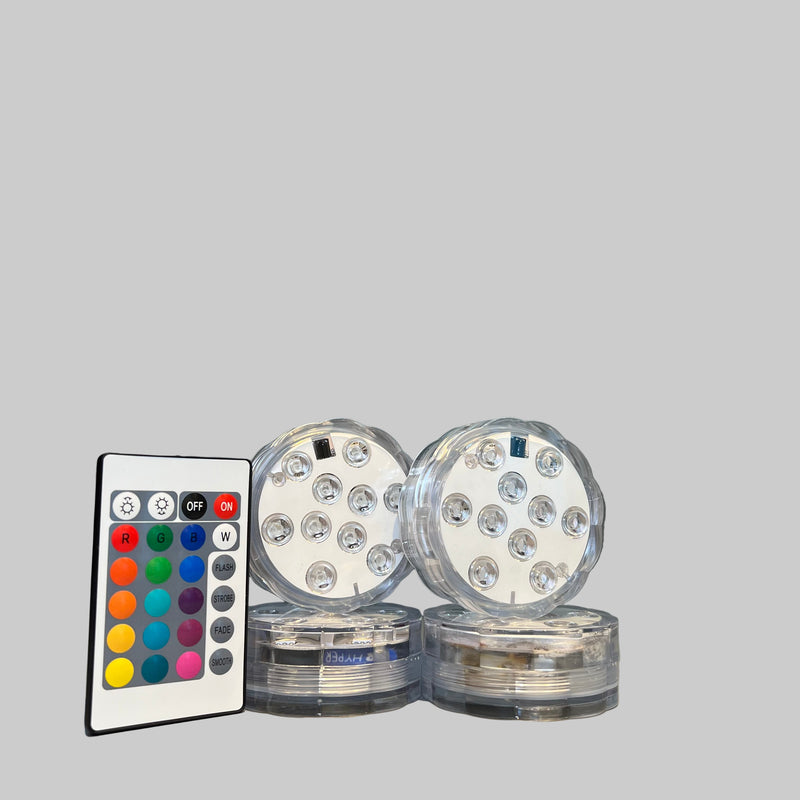 Kit Luminárias de Piscina RGB - Sem Fio Com Controle Remoto
