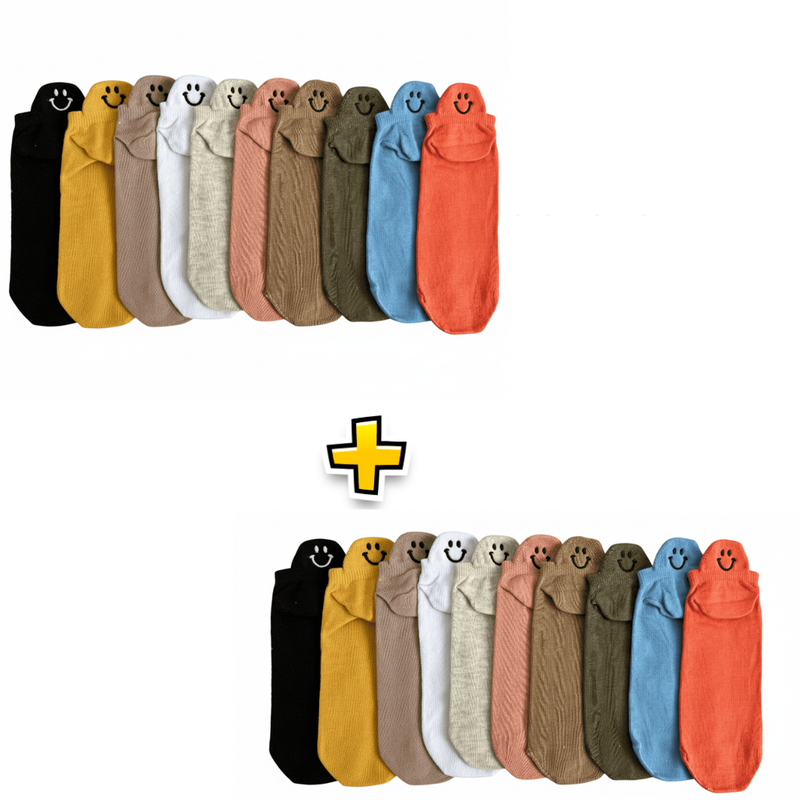 Meias Sorrisos Coloridas - 10 pares