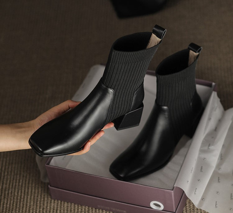 Verona Bota Feminina Texana Western Cano Curto com Malha