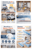 Kit CompactPack™ | Saco a Vácuo Compre 3 Leve 2 + Bomba Elétrica
