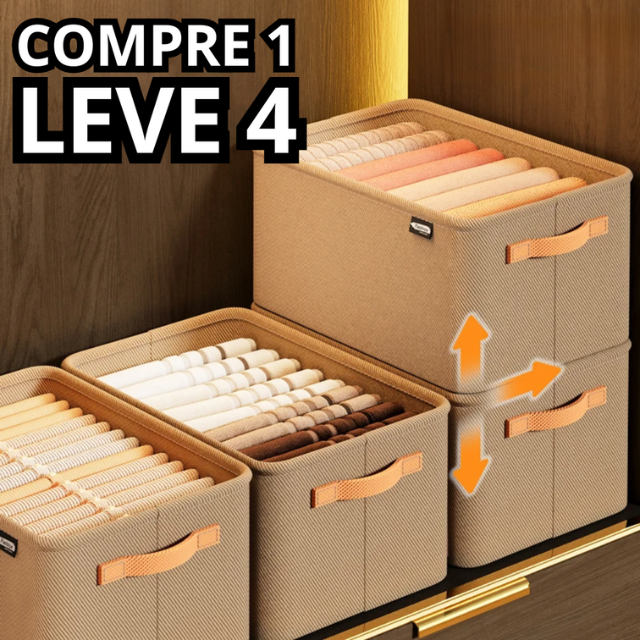 Organizador de Roupas Dobrável - COMPRE 1 LEVE 4 - SOMENTE HOJE