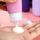 Kit 4 Frascos de Silicone para Viagem – 90ml Antivazamento