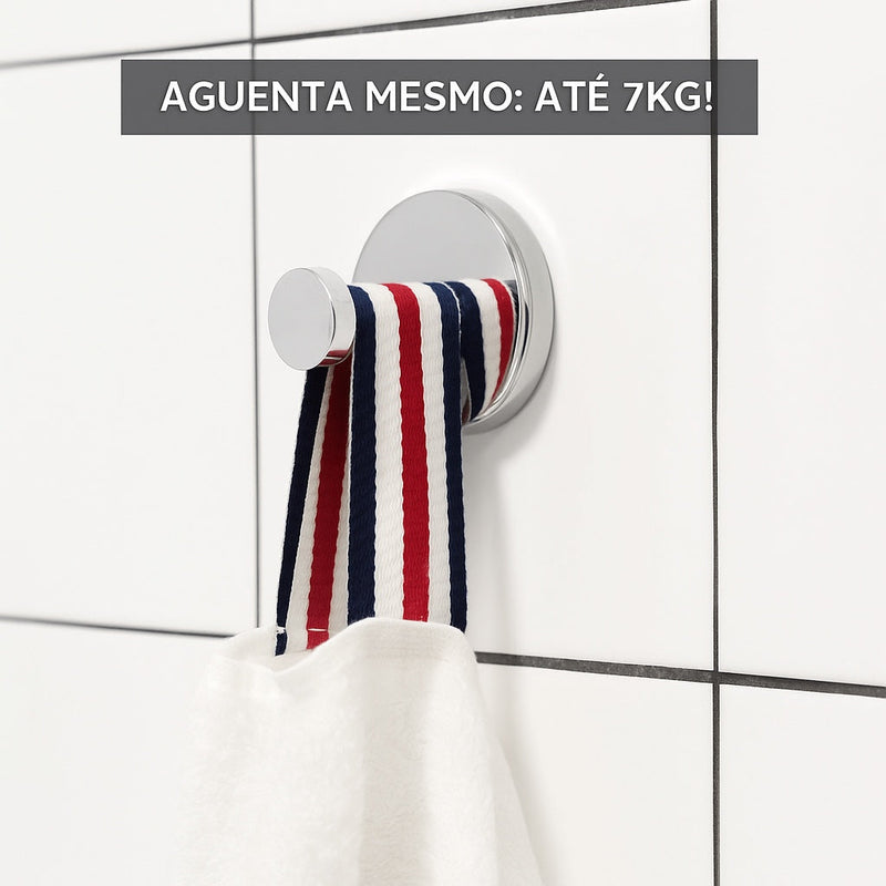 Gancho de Ventosa Premium Para Banheiro e Cozinha – Compre 1, Leve 2 + Frete Grátis