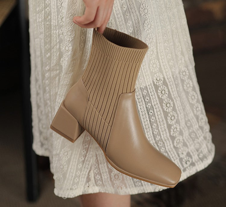 Verona Bota Feminina Texana Western Cano Curto com Malha